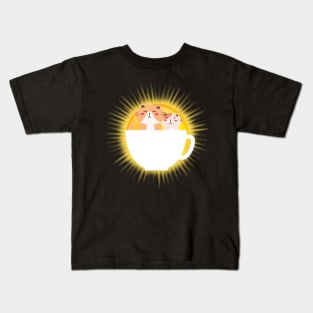 Cats in the cup morning brew. Kids T-Shirt